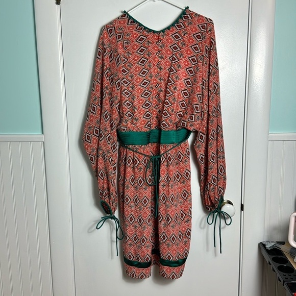 NWT Talitha Collection Almasi-Print Short Kimono Dress 100% Silk XL - Picture 10 of 16